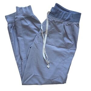 FIGS Women's XS Petite Zamora Jogger Scrub Pants Vapor Blue Stretch Comfort